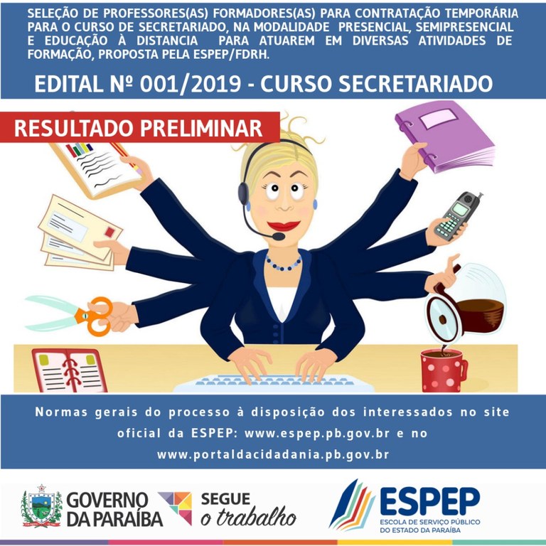 RESULTADO PRELIMINAR - EDITAL 001-2019 RESULTADO PRELIMINAR - EDITAL 001-2019