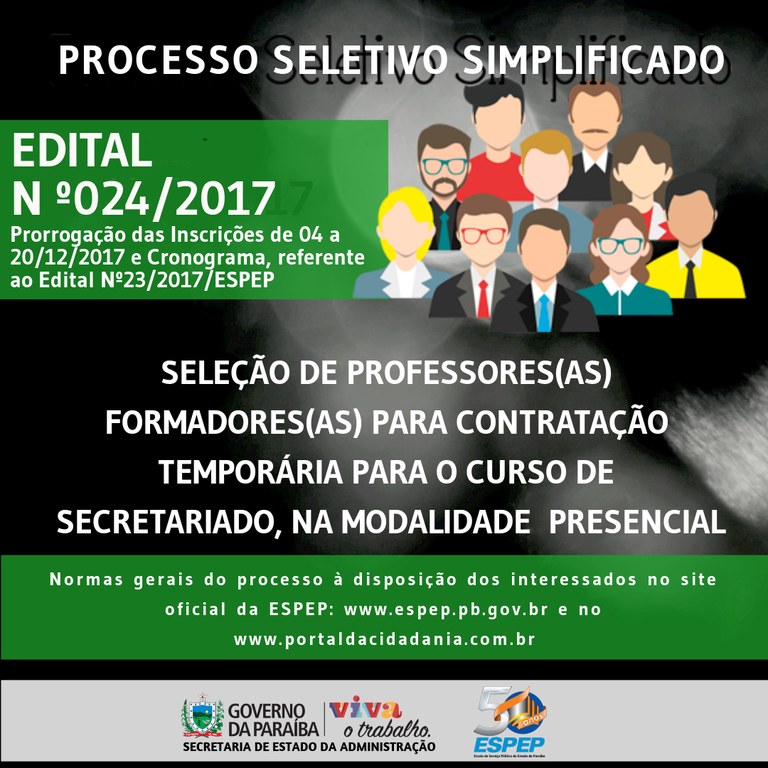 EDITAL Nº23-17 - PRORROGAÇÃO DE INSCRIÇOES EDITAL Nº23-17 - PRORROGAÇÃO DE INSCRIÇOES