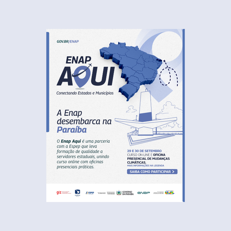 Enap Aqui retorna à Paraíba com oficina presencial sobre Mudanças Climáticas voltada ao serviço público
