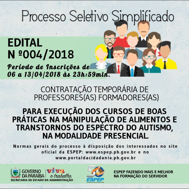 EDital nº004/2018 - Abertura/Banner EDital nº004/2018 - Abertura/Banner
