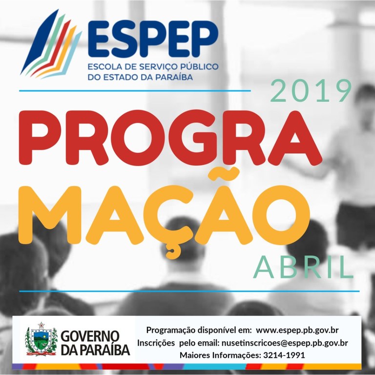 Programação - Abril 2019 Programação - Abril 2019