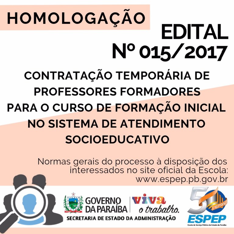 BANNER - HOMOLOGAÇÃO EDITAL Nº015-2017 BANNER - HOMOLOGAÇÃO EDITAL Nº015-2017