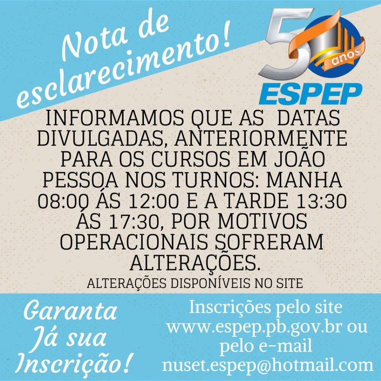 NOTA DE ESCLARECIMENTO NOTA DE ESCLARECIMENTO
