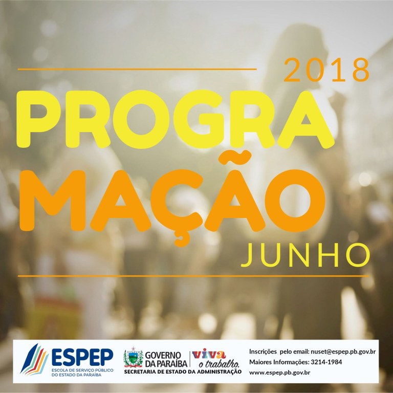 banner programação junho 2018 banner programação junho 2018