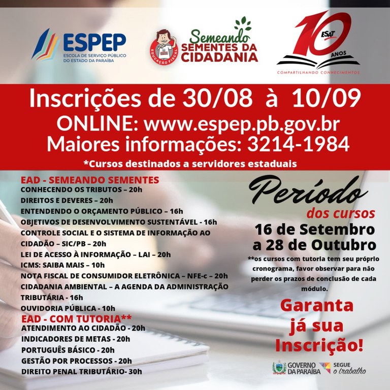 Banner Programação ead - Setembro 2019 Banner Programação ead - Setembro 2019